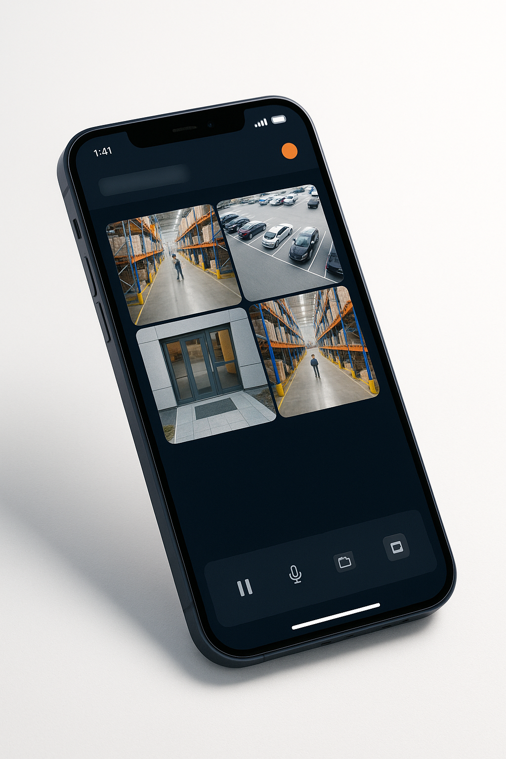 スマートフォンでカメラ映像を4分割ライブ表示するEagleEyesアプリ